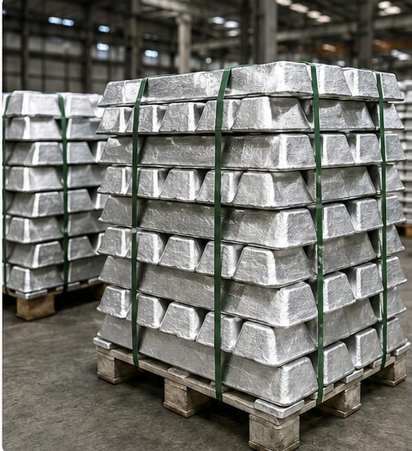 Aluminium ingot stacks